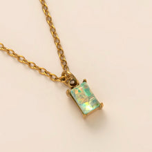 Load image into Gallery viewer, 18K gold stainless steel December birthstone colorful Zircon necklace