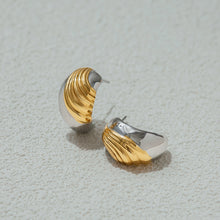 Load image into Gallery viewer, 18K stainless steel C-shaped stud earrings