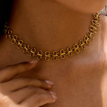 Load image into Gallery viewer, Golden stainless steel four-leaf clover necklace