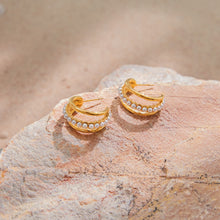 Load image into Gallery viewer, Stainless steel zircon ear clips