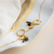 Load image into Gallery viewer, 18K stainless steel star and moon tassel round ear buckles