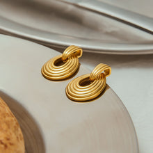 Load image into Gallery viewer, 18K gold stainless steel earrings