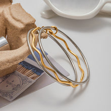 Load image into Gallery viewer, Stainless steel, gold and silver multicolored bracelets can be stacked and worn