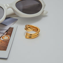 Load image into Gallery viewer, Stainless steel non-fading heart-shaped line ring