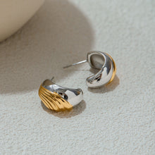 Load image into Gallery viewer, 18K stainless steel C-shaped stud earrings