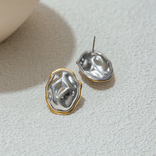 Load image into Gallery viewer, Stainless steel gold and silver color-matched earrings