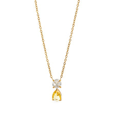Load image into Gallery viewer, Stainless steel 18K gold 12 birth stone zircon necklace