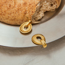 Load image into Gallery viewer, 18K gold stainless steel earrings