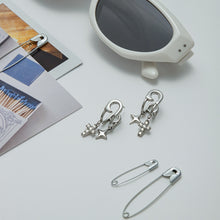 Load image into Gallery viewer, Stainless steel cross zircon pendant earrings