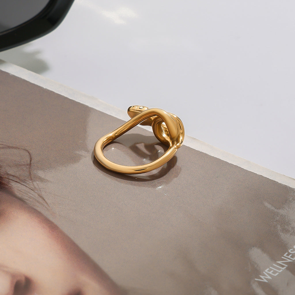 Stainless steel serpentine ring