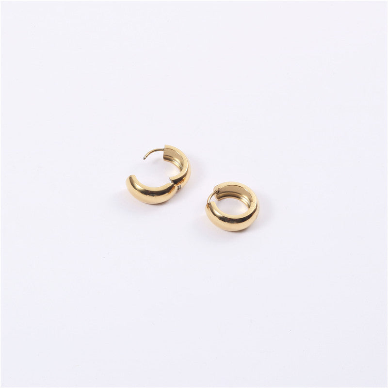 Golden stainless steel earring earrings