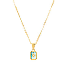 Load image into Gallery viewer, New Polaris Birthstone 12 Birthday crystal Pendant stainless steel necklace
