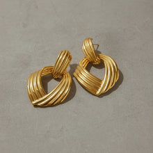 Load image into Gallery viewer, Golden stainless steel earrings