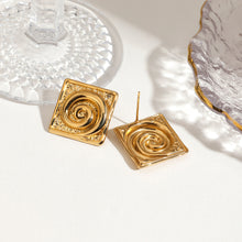 Load image into Gallery viewer, Stainless steel stud earrings, 18K gold