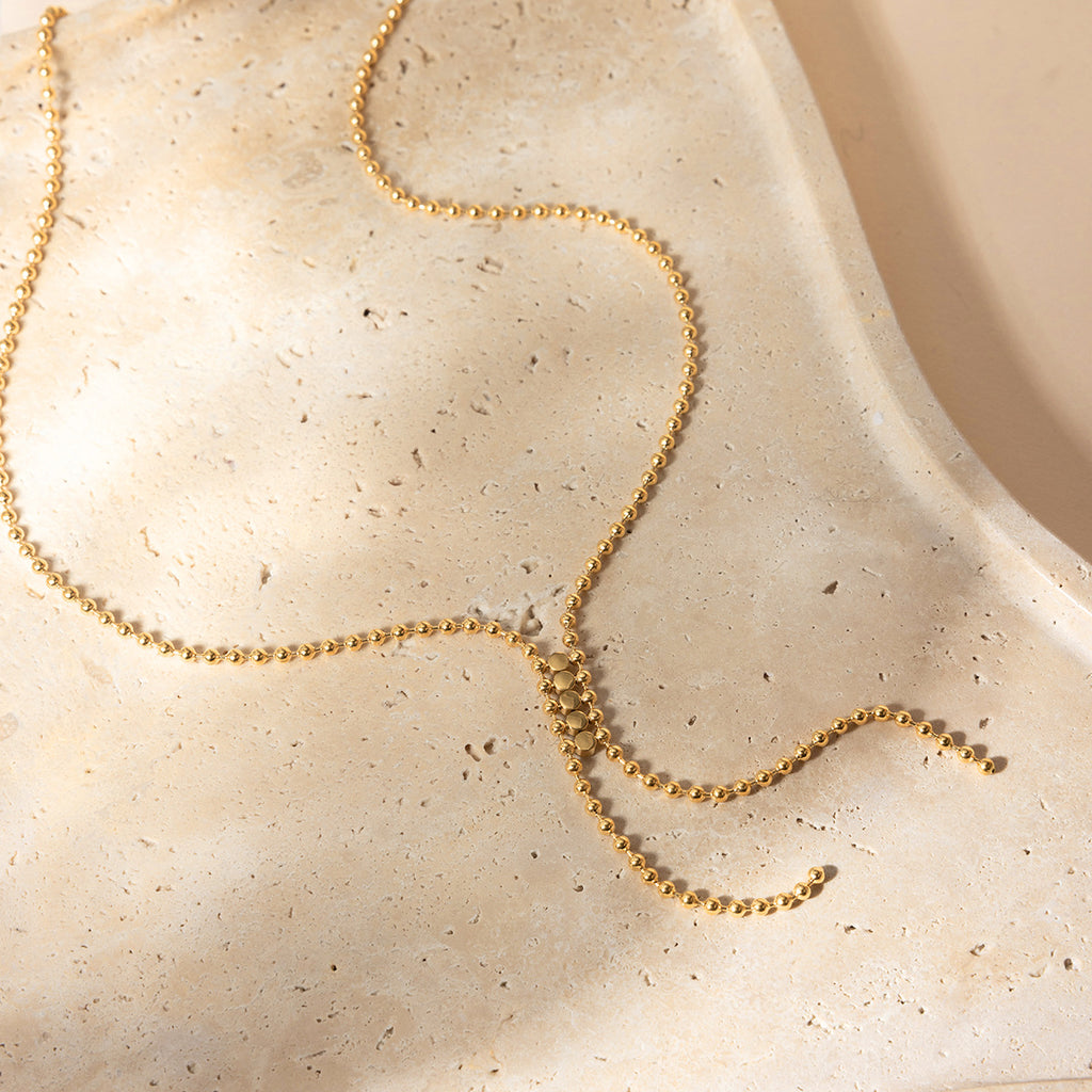 Stainless steel electroplated 18K white rhinestone sweater chain Y-shaped chain