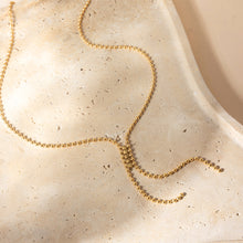 Load image into Gallery viewer, Stainless steel electroplated 18K white rhinestone sweater chain Y-shaped chain