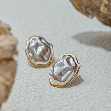 Load image into Gallery viewer, Stainless steel gold and silver color-matched earrings
