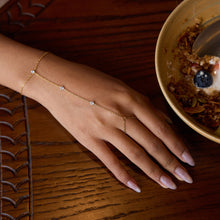 Load image into Gallery viewer, Stainless steel zircon finger-linked bracelet