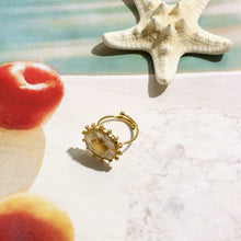 Load image into Gallery viewer, Stainless steel white oil-dripping shell open ring