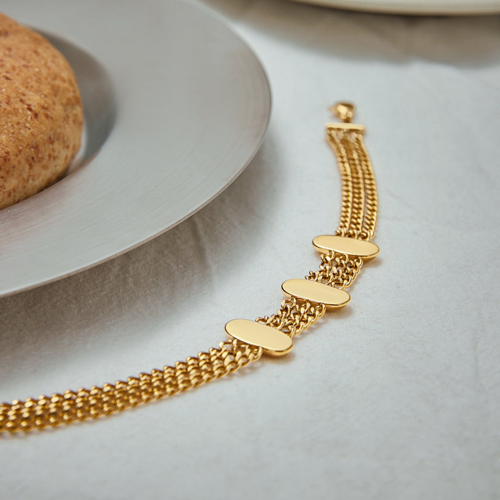 18K gold stainless steel bracelet