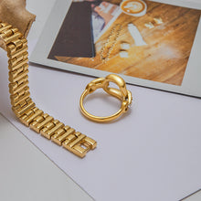 Load image into Gallery viewer, Stainless steel rhinestone ring