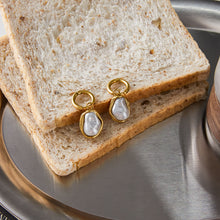 Load image into Gallery viewer, Stainless steel imitation Baroque pearl earrings