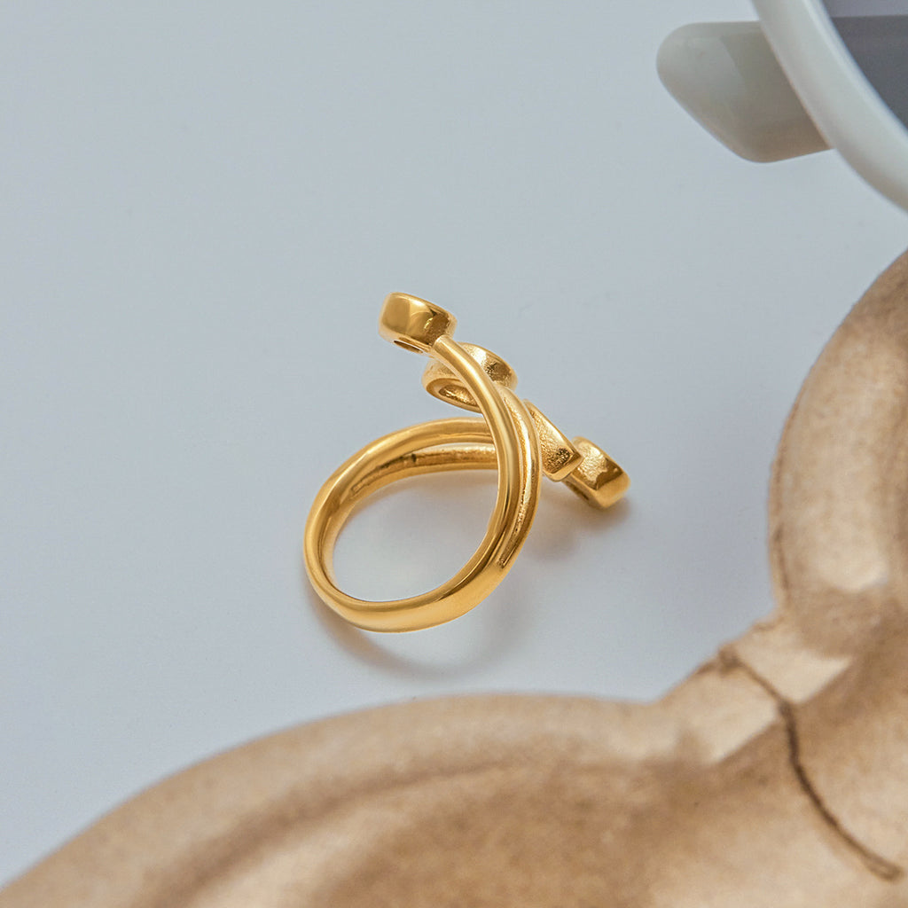 Stainless steel zircon ring