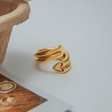 Load image into Gallery viewer, Stainless steel non-fading heart-shaped line ring