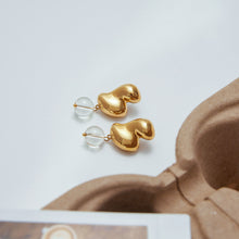 Load image into Gallery viewer, Stainless steel glass bead pendant earrings