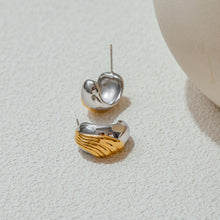 Load image into Gallery viewer, 18K stainless steel C-shaped stud earrings