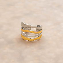 Load image into Gallery viewer, Stainless steel golden steel color two-tone ring