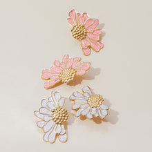 Load image into Gallery viewer, Stainless steel oil-dripping flower earrings