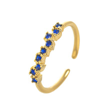 Load image into Gallery viewer, Stainless steel colored zircon December birthday stone ring